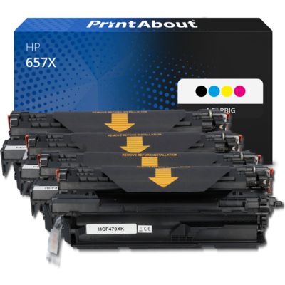 Toner kompatibel mit HP 657X (CF470X) - 4-farbig - Hohe Kapazität - Multipack