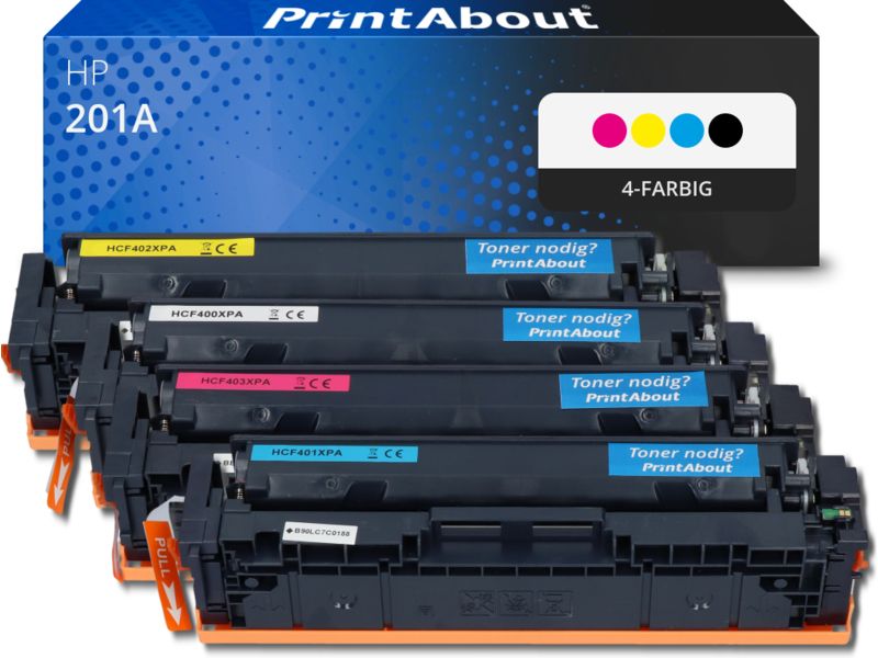 PrintAbout Toner 201A (CF400A) 4-farbig Multipack für HP