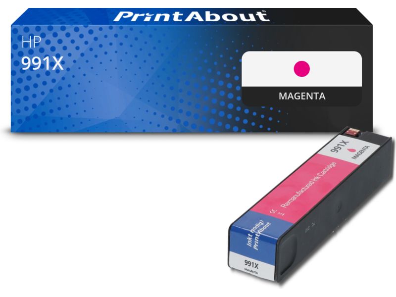 PrintAbout Druckerpatrone 991X (M0J94AE) Magenta Hohe Kapazität für HP