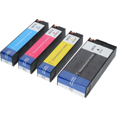 Druckerpatrone kompatibel mit HP 991X (M0K02AE + M0J90/94/98AE) - 4-farbig - Hohe Kapazität - Multipack