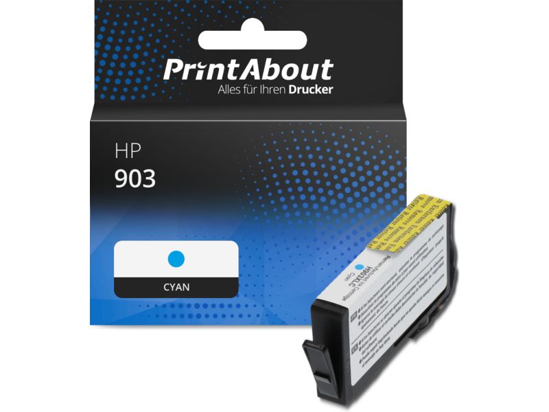 PrintAbout Druckerpatrone 903 (T6L87AE) Cyan für HP
