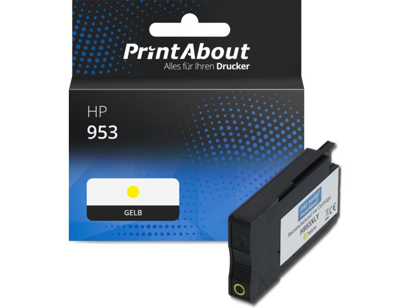 PrintAbout Druckerpatrone 953 (F6U14AE) Gelb für HP