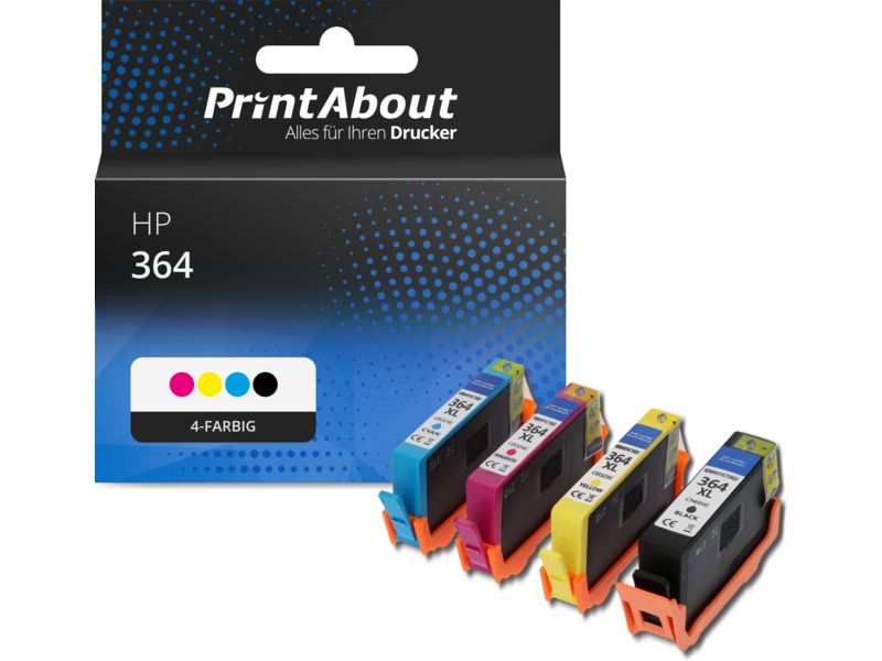 PrintAbout Druckerpatrone 364 (N9J73AE) 4-farbig Multipack für HP