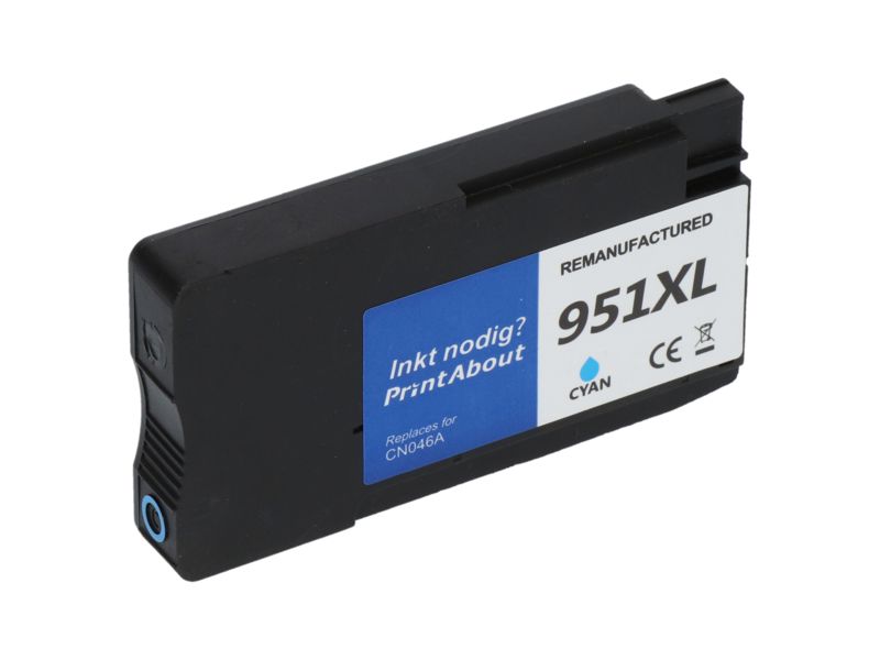 HP CN046AN Tintenpatrone Cyan (Blau) – 951XL, Für Officejet Pro 8600 | Original, Ca. 1500 Seiten, Pigmentbasiert