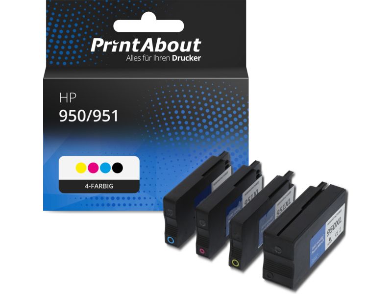PrintAbout Druckerpatrone 950/951 (6ZC65AE) 4-farbig Multipack für HP