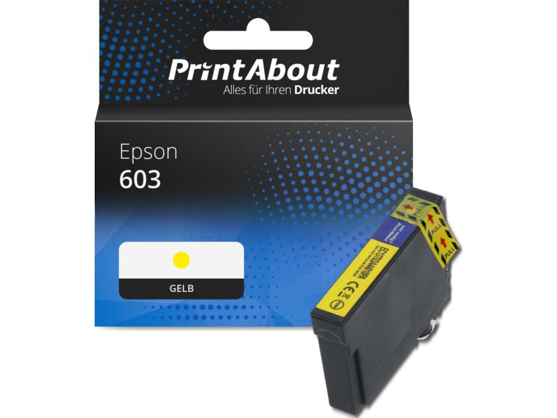 PrintAbout Druckerpatrone 603 (C13T03U44010) Gelb für Epson