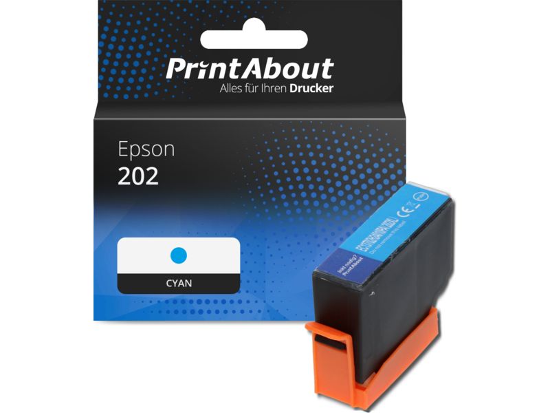 PrintAbout Druckerpatrone 202 (13T02F24010) Cyan für Epson