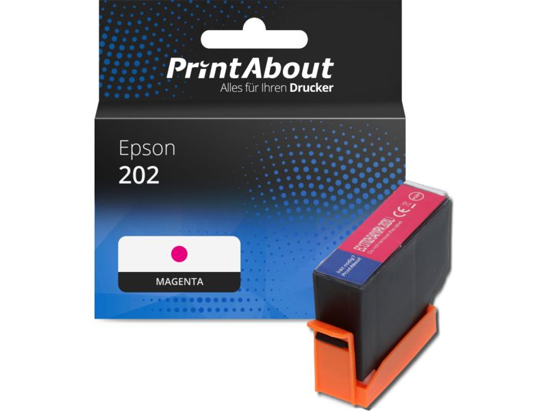 PrintAbout Druckerpatrone 202 (C13T02F34010) Magenta für Epson