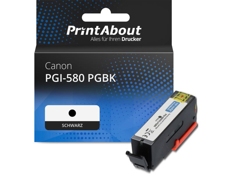 PrintAbout Druckerpatrone PGI-580 PGBK Schwarz für Canon