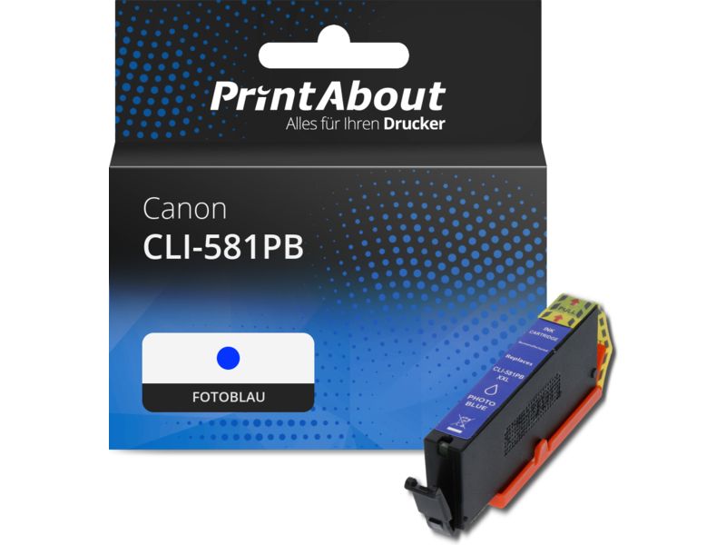 PrintAbout Druckerpatrone CLI-581PB Fotoblau für Canon