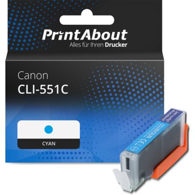 Druckerpatrone kompatibel mit Canon CLI-551C - Cyan