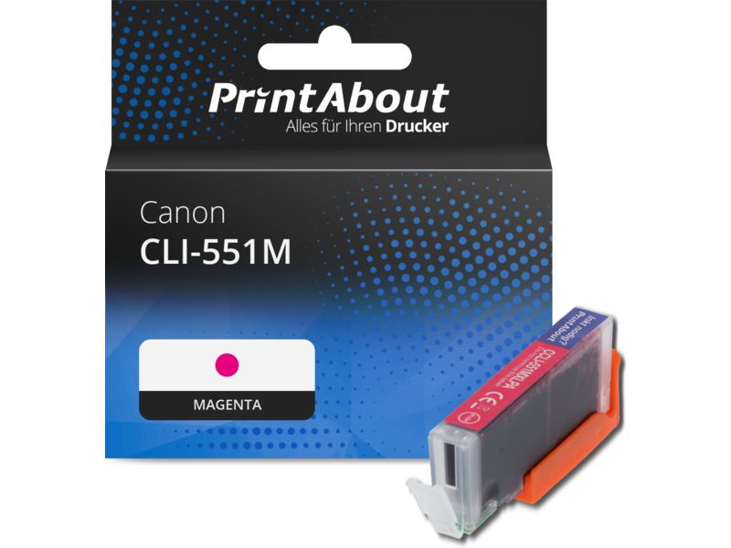 PrintAbout Druckerpatrone CLI-551M Magenta für Canon