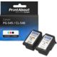 Druckerpatrone kompatibel mit Canon PG-545 / CL-546 - Schwarz + 3 Farben - Multipack