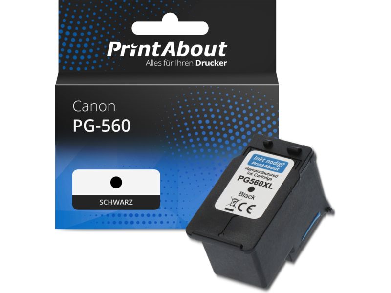 PrintAbout Druckerpatrone PG-560 Schwarz für Canon