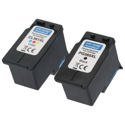 Druckerpatrone kompatibel mit Canon PG-560 / CL-561 - Schwarz + 3 Farben - Multipack