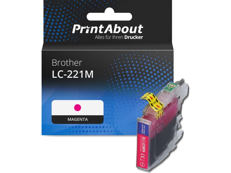PrintAbout Druckerpatrone LC-221M Magenta für Brother