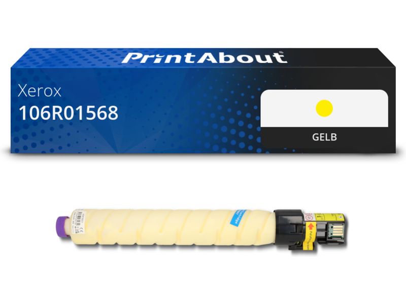 PrintAbout Toner kompatibel mit Xerox 106R01568 - Gelb - Hohe Kapazität