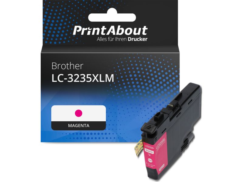 PrintAbout Druckerpatrone LC-3235XLM Magenta Hohe Kapazität für Brother