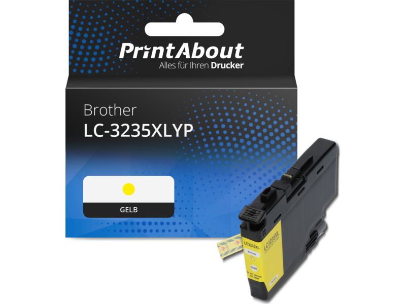 PrintAbout Druckerpatrone LC-3235XLYP Gelb Hohe Kapazität für Brother