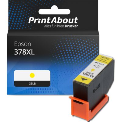 Druckerpatrone kompatibel mit Epson 378XL (C13T37944010) - Gelb - Hohe Kapazität