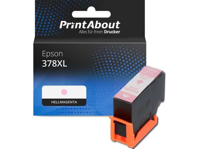 PrintAbout Druckerpatrone 378XL (C13T37964010) Hellmagenta Hohe Kapazität für Epson