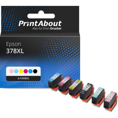 Druckerpatrone kompatibel mit Epson 378XL (C13T37984010) - 6-farbig - Hohe Kapazität - Multipack