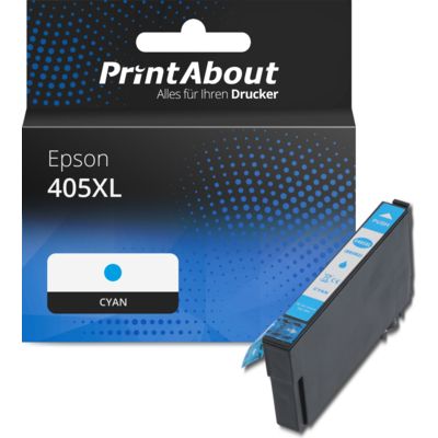 Druckerpatrone kompatibel mit Epson 405XL (C13T05H24010) - Cyan - Hohe Kapazität