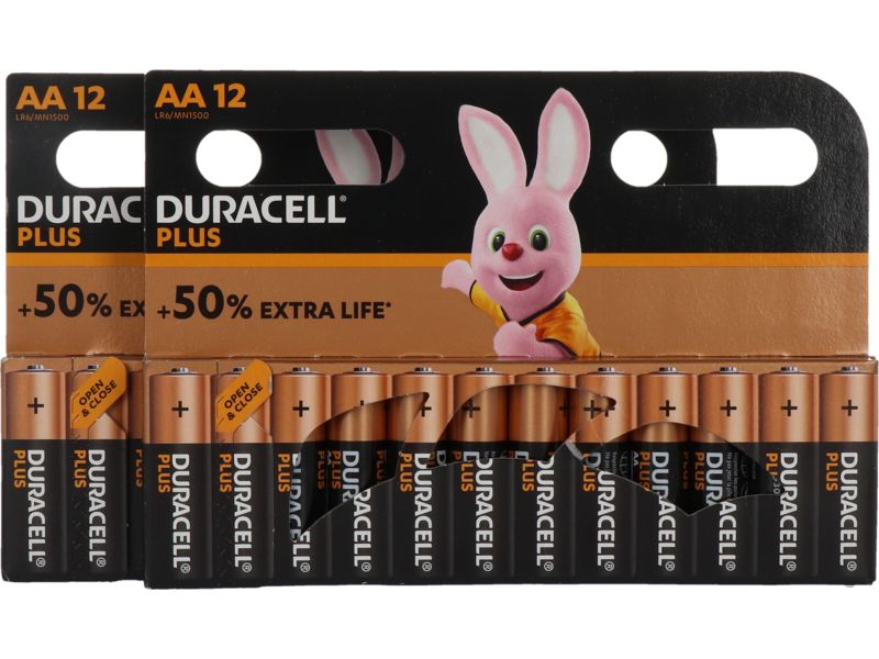 Duracell Plus AA MN1500 batterij 24 stuks - Akku