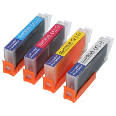 Druckerpatrone kompatibel mit Canon CLI-571BK/C/M/Y - 4-farbig - Multipack