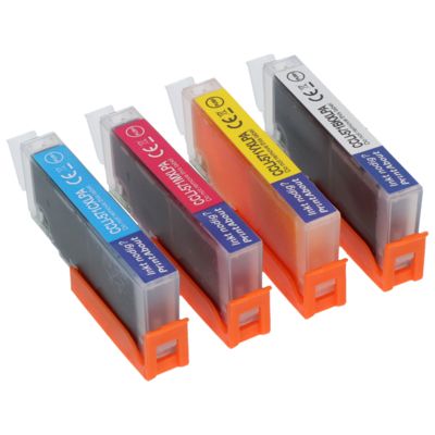 Druckerpatrone kompatibel mit Canon CLI-571BK/C/M/Y - 4-farbig - Multipack
