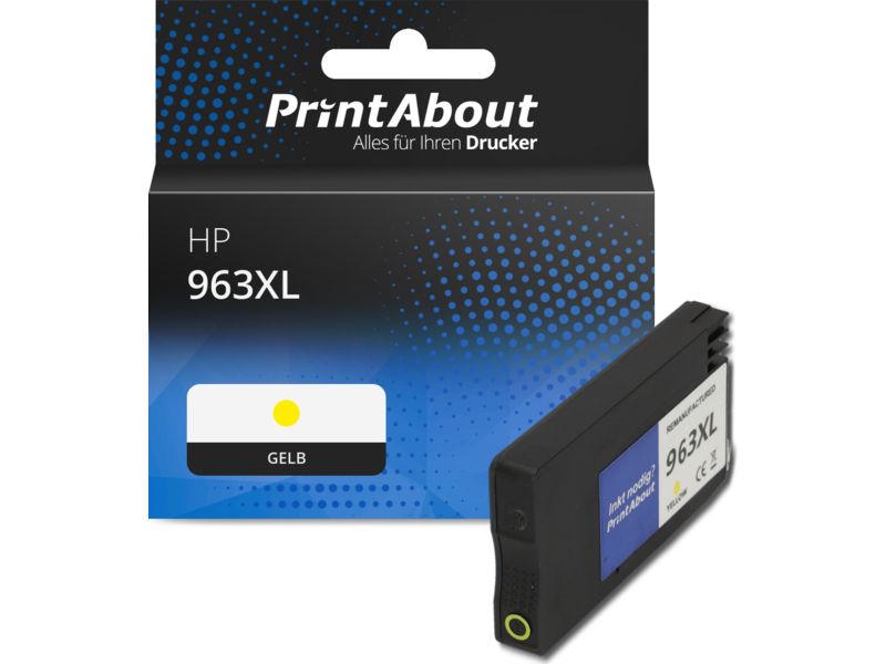 PrintAbout Druckerpatrone 963XL (3JA29AE) Gelb Hohe Kapazität für HP