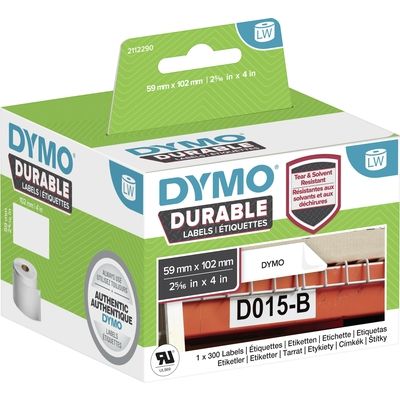 Dymo Durable 2112290 Etikett Schwarz auf Weiß