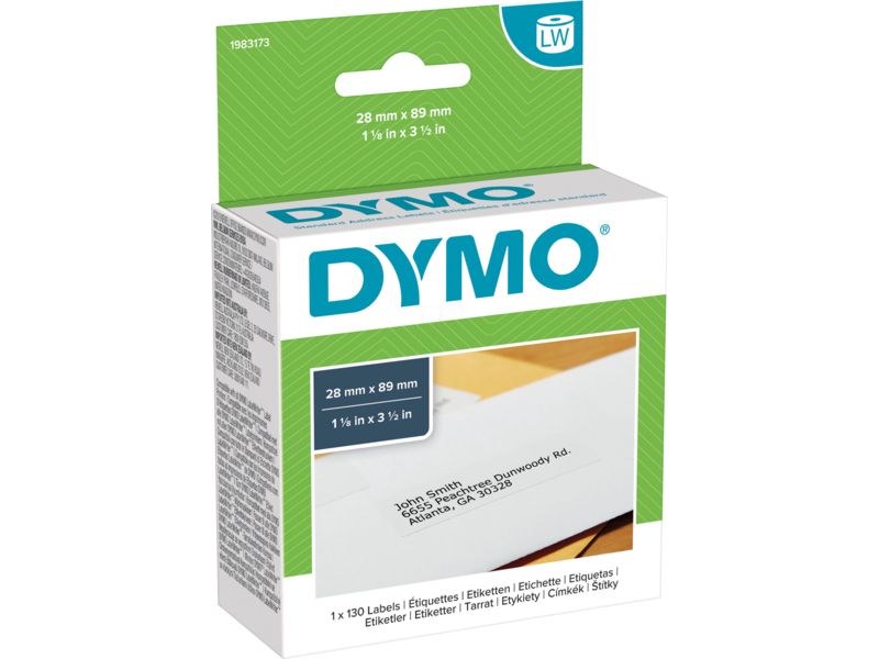 Dymo 1983173 - (28 mm x 89 mm) - Schwarz auf weiß - Etikett