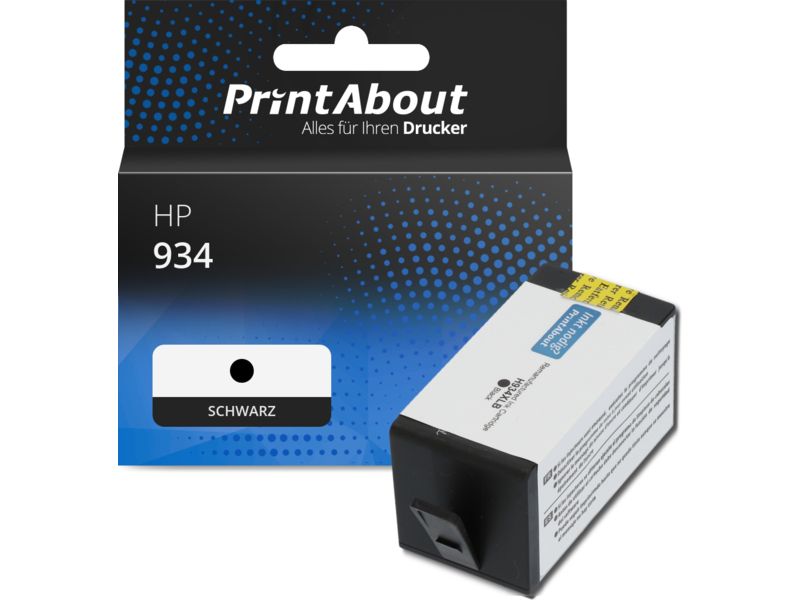 PrintAbout Druckerpatrone 934 (C2P19AE) Schwarz für HP