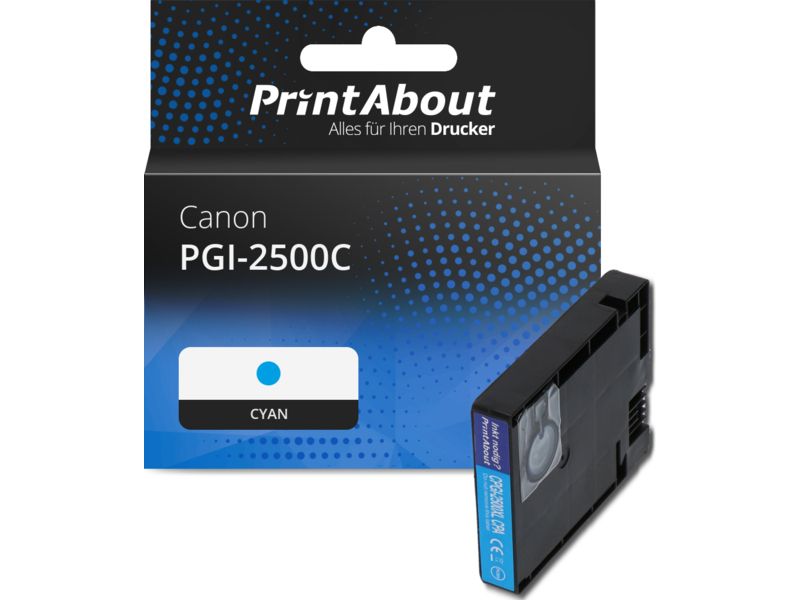 PrintAbout Druckerpatrone PGI-2500C Cyan für Canon