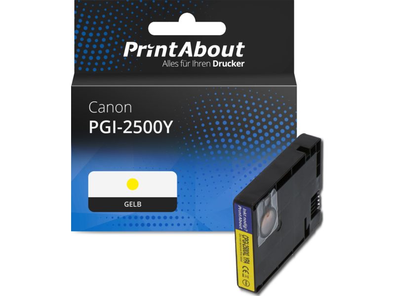 PrintAbout Druckerpatrone PGI-2500Y Gelb für Canon