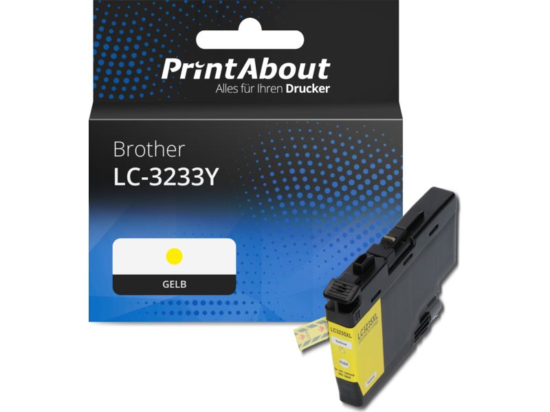 PrintAbout Druckerpatrone LC-3233Y Gelb für Brother