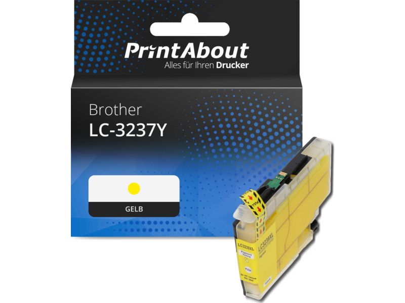 PrintAbout Druckerpatrone LC-3237Y Gelb für Brother