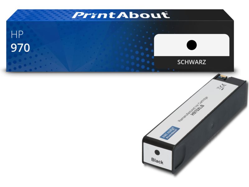 PrintAbout Druckerpatrone 970 (CN621AE) Schwarz für HP
