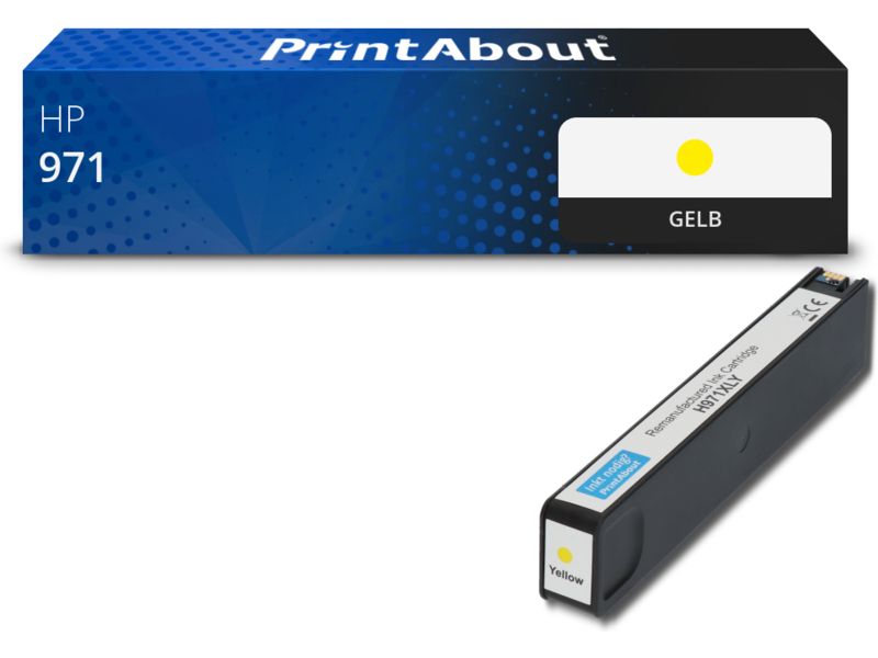 PrintAbout Druckerpatrone 971 (CN624AE) Gelb für HP