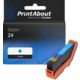 Druckerpatrone kompatibel mit Epson 24 (C13T24224012) - Cyan