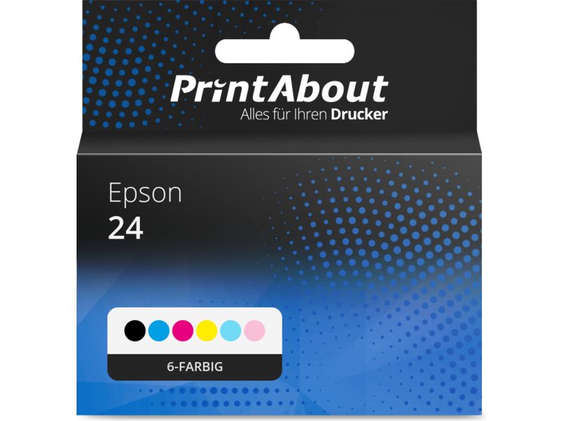 PrintAbout Druckerpatrone 24 (C13T24284012) 6-farbig Multipack für Epson