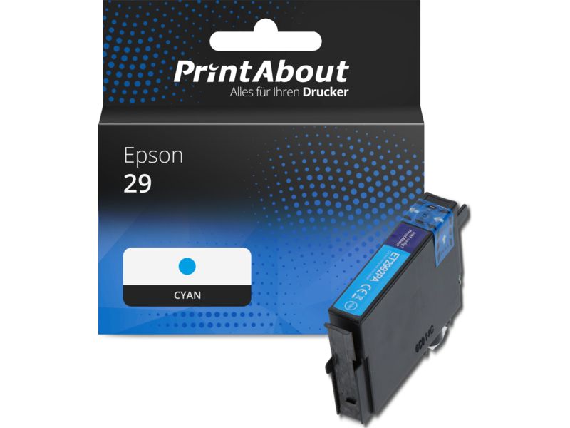 PrintAbout Druckerpatrone 29 (C13T29824012) Cyan für Epson