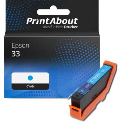 Druckerpatrone kompatibel mit Epson 33 (C13T33424012) - Cyan