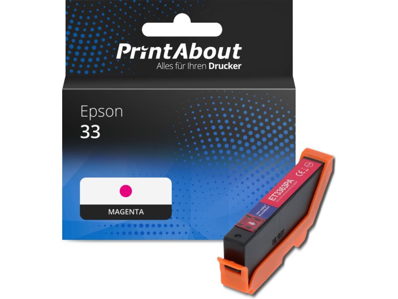 PrintAbout Druckerpatrone 33 (C13T33434012) Magenta für Epson