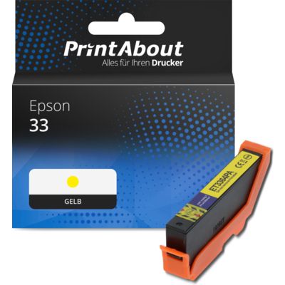 Druckerpatrone kompatibel mit Epson 33 (C13T33444012) - Gelb