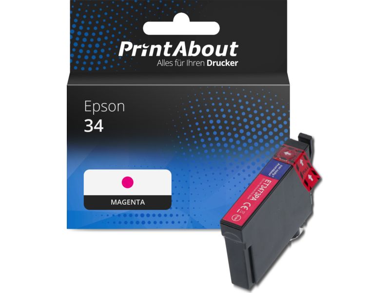 PrintAbout Druckerpatrone 34 (C13T34634010) Magenta für Epson