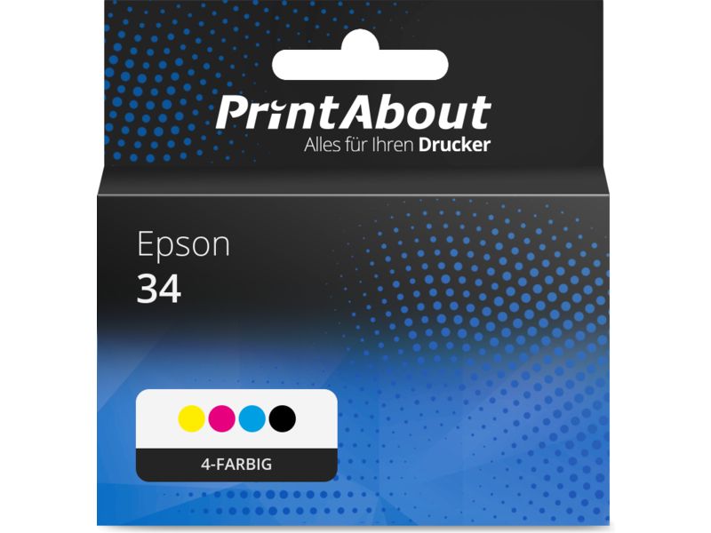 PrintAbout Druckerpatrone 34 (C13T34664010) 4-farbig Multipack für Epson