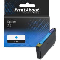 Druckerpatrone kompatibel mit Epson 35 (C13T35824010) - Cyan