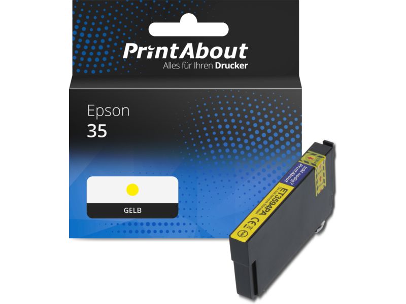 PrintAbout Druckerpatrone 35 (C13T35844010) Gelb für Epson